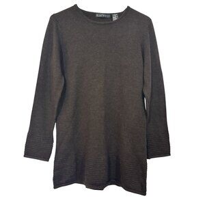 Beautricot Fine Italian Merino Wool Women's Brown Knitted Long Sleeve Top Size S